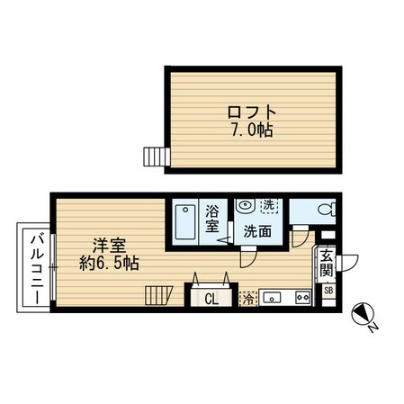 石津川駅 徒歩19分 2階の物件間取画像